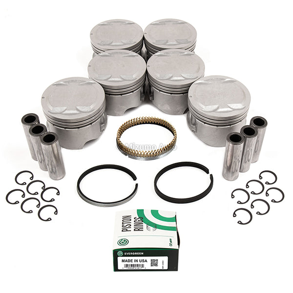 ずかん Pistons w/ Rings fit 90-97 Infiniti J30 Nissan 300ZX V6 3.0 VG30DE
