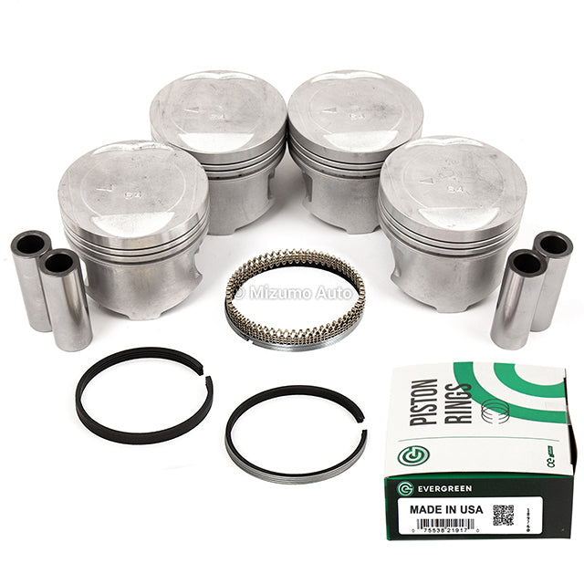 Pistons w/ Rings fit 93-96 Mitsubishi Mighty Max 2.4L SOHC